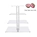 Cupcake Stands Clear Square Dessert Holders Stacked 4 Tiers Wedding Acrylic Tiered Cake Tower Party Tree Serving Tray Cupcake Display Serving Platter for Weddings, Pastries, Birthday, Graduation