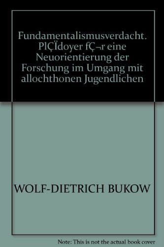 Fundamentalismusverdacht : Pl?doyer F?r eine Ne... [German] B00EZ14RBS Book Cover
