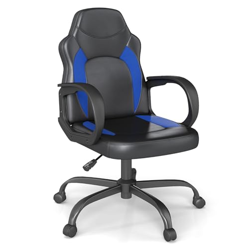 Comfy Gaming Chair, High‑Back Computer Video Game Chair, Blue