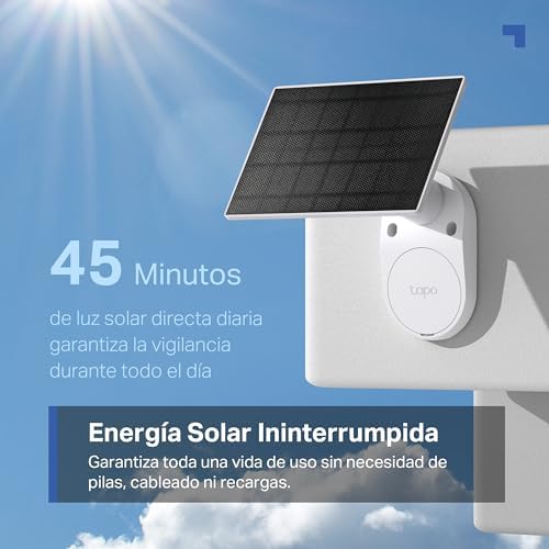 C410 Kit - Cámara de Vigilancia WiFi Exterior, Panel Solar, 2K 3MP, IA