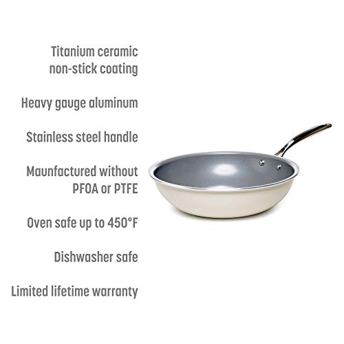 Goodful Ceramic Nonstick Wok, Dishwasher Safe Pots and Pans, Comfort