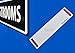 Grafken: GR1292 Plastic Sign SMALL 12 in x 3 in: RESTROOMS. Arrow RIGHT (black/white) Style 1