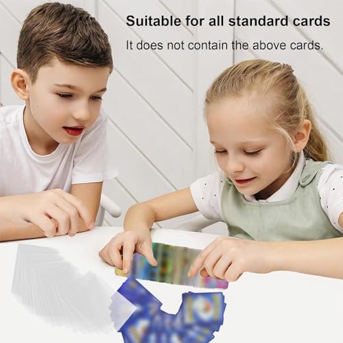 200Pcs 2.5" X 3.5"(66 x 91mm) Standard Card Sleeves, Ultra-Clear Card for Sports Game Cards & TradingCard