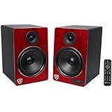 Rockville HTS8C Pair 8" 1000W Powered Home Theater Speakers Bluetooth/FM/USB/SD