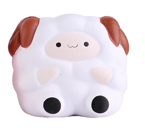 Anboor 5.9" Slow Rising Squishies Jumbo Scented Kawaii Squishies Sheep Animal Toy for Collection 1 Pcs Color White