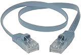 SF Cable, 1.5 ft Premium UltraFlat CAT6 550 MHZ Flat Patch Cable Black