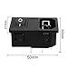 uxcell Male Power Socket AC 250V 10A DPST Rocker Boat Switch IEC320 C14 Inlet Module Plug with Fuse 2pcs