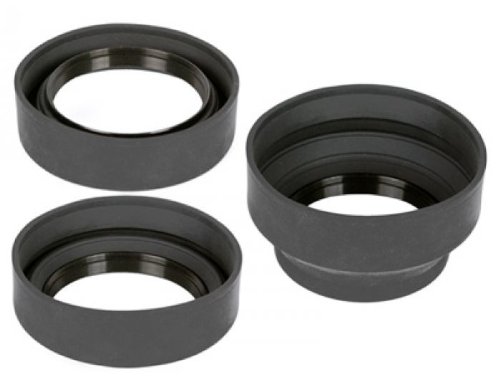 ayex 3 Stage Rubber Lens Hood with 82mm Filter Thread, Foldable Rubber, Black โ image 1