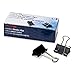 Officemate Medium Binder Clips, Black, 12 Boxes of 1 Dozen Each (144 Total) (99050) primary