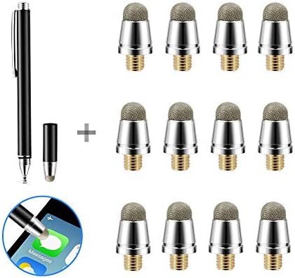 タッチペン 交換先 13個セット For スマートフォン タブレット ツムツム タッチペン本体1本 ディスクペン先1個 6mm