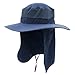 Home Prefer Men's Sun Hat Mesh Bucket Hat Detachable Neck Face Flap Hat Boonie Hat Navy