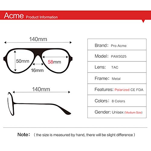 Pro Acme Polarized Aviator Sunglasses 