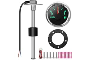 RUPSE Fuel Sender Unit Boat Fuel Tank Sending Unit Fuel Water Level Sensor Stainless Steel Fuel Sender and Fuel Gauge for Boat Car Truck RV (15"(381mm))