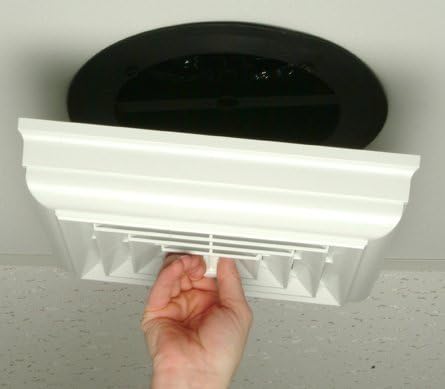 Havaco Quick ConnectHT-CCGB-S1 White Square Capital Crown Ceiling Diffuser with 8 in. Boot