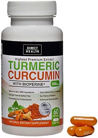 Pure Turmeric Curcumin with Bioperine Joint Pain Relief Anti-Inflammatory, Anti-Oxidant, Highest Premium Tumeric Extract 100% All Natural NoN-GMO. Made in the USA. Military Veteran Tested. Best.
