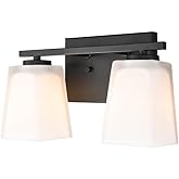 Millennium Lighting 2 Light Bath Vanity-7 Inches Tall and 12.5 Inches Wide-Matte Black Finish