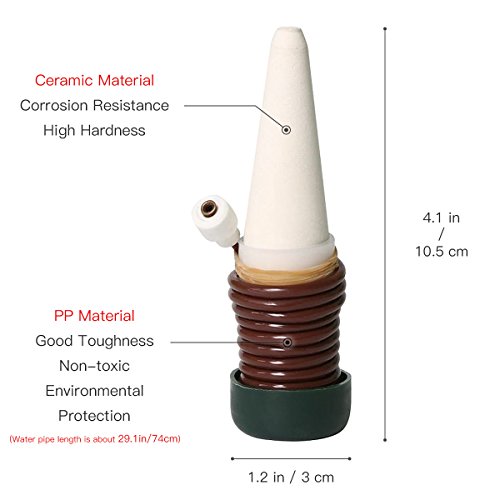 4 or 8 Pack Automatic Slow Release Vacation Plant Waterer,Garden Cone Watering Spikes,Self Watering Syste Irrigation Watering Device for Outdoor & Indoor Use (4Pack)
