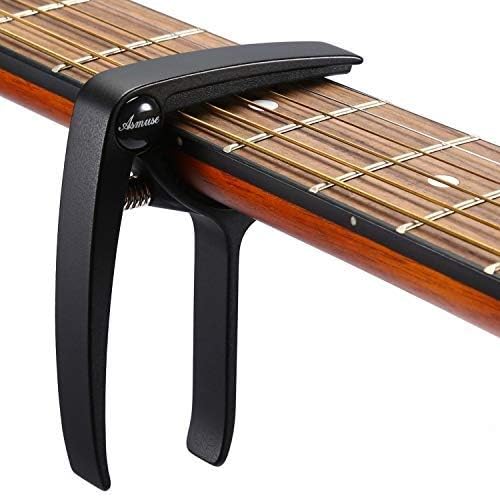 Guitar Capo Quick Change Acoustic Electric - Amazon Com Guitar Capo Trigger With 3pcs Guitar Picks Single Hand Use Quick Change Aluminum Alloy Black Capos For Classical Acoustic Electric Guitars Bass Ukulele And More Musical Instruments