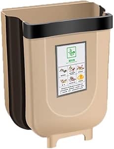 Bote de basura Cocina colgados bote de basura, plegable pequeño cubo de