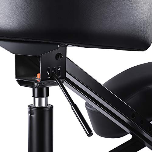 SUPERJARE Adjustable Kneeling Chair, Ergonomic Working Stool W/ 4” Cushion Office Home - Ideal for Neck, Spine, Back Problems - Black