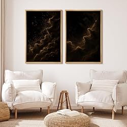 MUDECOR Framed Canvas Print Wall Art Set Golden
