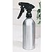 mDesign Aluminum Rustproof Spray Bottles - Adjustable Stream Nozzle for Water, Hair, Body. Essential Oils, Cleaning Products Solutions, Aromatherapy - 12-oz., Pack of 3, Brushed Aluminum/Black