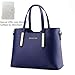 SILI JZOEOEU Women's PU Leather Shoulder Bags Top-Handle Handbag Tote Bag Simple Purse Fashion Cross Body Bag,Royal Blue