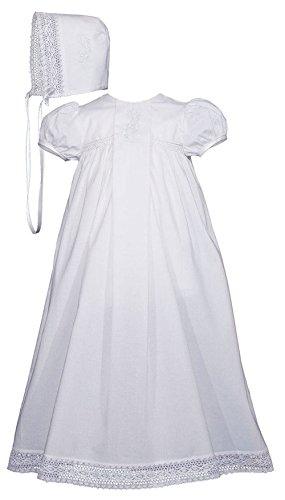 Girls Victorian Style Cotton Dress Christening Gown Baptism Dress 12M