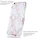 BAISRKE iPhone 6/6s 4.7 inch Case, Marble Design, Color-Changing, White, TPU Silicone Rubber Bumper Case