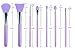 LORMAY 7 Pcs Silicone Brush Applicator Kit for UV Resin Epoxy Art Crafting and Cream Makeup Products (Purple)