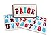 Ride Along Dolly Kid's Bicycle Customizable License Plate -Make Your Own Bike Name Plate -Includes Over 150 Letter and Cute Number Stickers Decals, Fits Most Bikes -Holiday for Girls