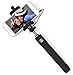 Selfie Stick, PerfectDay Self-portrait Monopod Extendable Selfie Stick with Built in Remote Shutter, Adjustable Phone Holder for iPhone 6s/ 6/ 6 Plus, iPhone 5 5s 5c, Android, Wired, Black