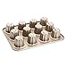 Ezeso 12 Cup Cannele Mold - Canneles de Bordeaux Mold - Non Stick Carbon Steel Canneles Baking Pan Cannele Mould