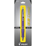 Pilot G2 Limited Retractable Gel Ink Roller Ball Pen, Fine Point, Black Ink, Purple Barrel (31538)