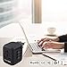 International Travel Adapter - Wall Charger 3 USB Ports +1 Type C - Fuse Protection from Surge - Universal Power Adapter ​​​​with US EU UK AU Outlet Plug works on 110V-220V 1500W/6A