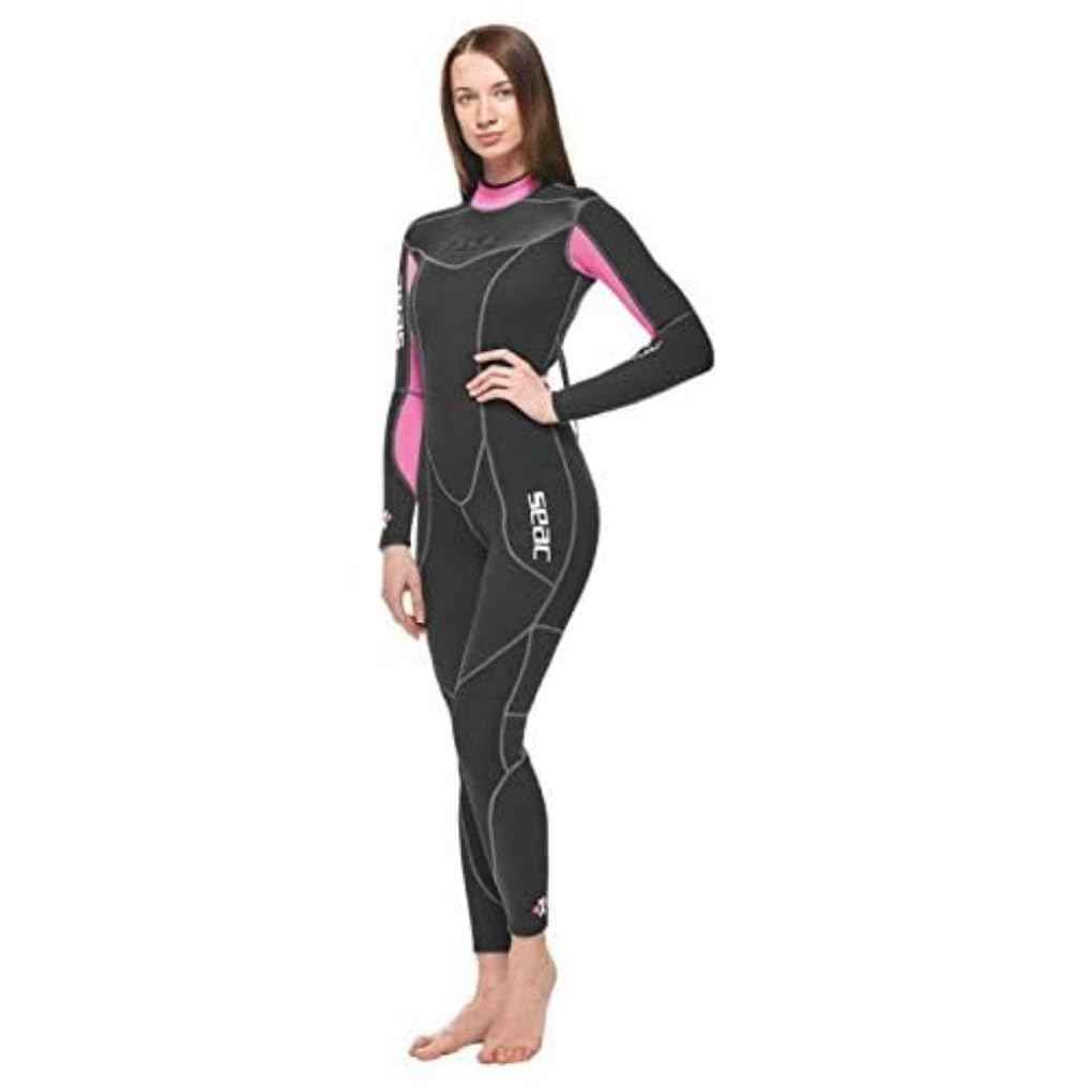 SEAC Women Sense 3mm Wetsuit - Black/Pink, XS