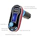 5in1 Wireless Bluetooth Car Music Player FM Transmitter Dual USB Car Charger Support SD/TF Card Music Control Hands-Free Calling for iPhone Samsung Galaxy HTC, LG ,Sony Tablets Mp3 Mp4 Player (Red)