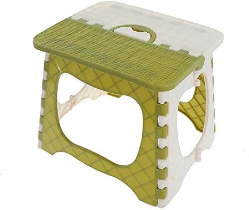 Plastic Folding Step Stool for Kids, Adult, Fishing, Camping (Green)