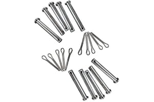 Yitu Fengshun 245" x 1.85" Silver Metal Cotter Pins - Pack of 10 - Replaces Simplicity Shear Pins - Fits Most Snowthrowers