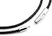 Hamoery Women Men 9mm Leather Cord Chain Necklace Black Braided Rope Stainless Steel Clasp Chain Necklace