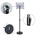 AkTop Adjustable Poster Sign Stand, 8.5 X 11 Inch Heavy Duty Pedestal Floor Standing Sign Holder, Black Snap-Open Aluminum Frame with Safety Rounded Corner