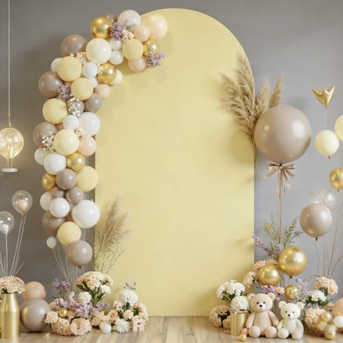 Beige Arch Backdrop Cover