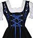 Edelweiss Creek 3-Piece Short Black & Blue German Dirndl Dress for Oktoberfest & Halloween (8)