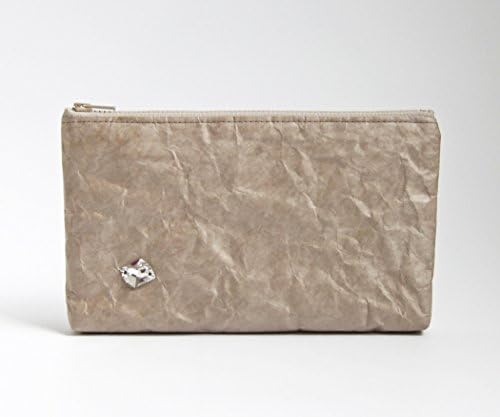 Women's Tyvek Paper Clutch with a Rhinestone