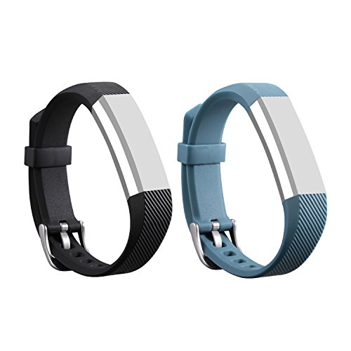 I-SMILE 2pcs Newest Replacement Wristband With Secure Clasps for Fitbit Alta Only(No tracker, Replacement Bands Only)