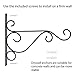 Elcoho 4 Pack Wall Hanging Plant Brackets Plant Basket Holder Hanger Hooks 10 Inches Outdoor Indoor Metal Iron Brackets with Screws for Gardening Decoration (Black)thumb 3