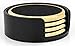 COMFORTENA Leather Holder for Regal Drink Coasters Set | Decorative Organizer for the 4-Piece Silicone Coaster with Gold or Silver Metal Ring, Absorbent Felt Pads | Drinks Accessories in Elegant Black