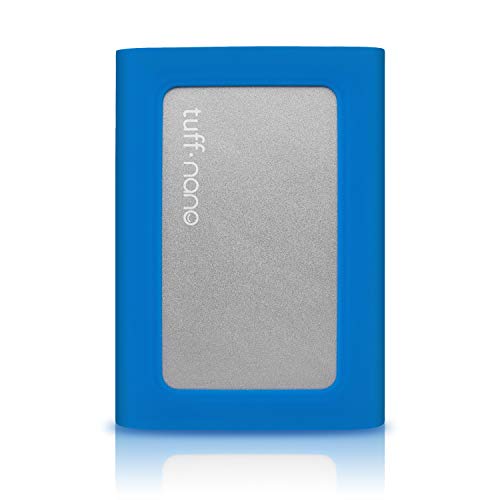 CalDigit Tuff Nano - Compact Rugged IP67 USB-C 3.2 Gen 2 10Gb/s External NVME SSD, Compatible with Thunderbolt 3 Mac and PC, Up to 1055MB/s (512GB SSD, Blue)