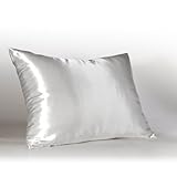Sweet Dreams Luxury Satin Pillowcase with Zipper, King Size, White (Silky Satin Pillow Case for Hair) By Shop Bedding