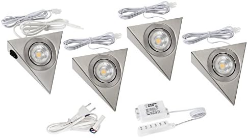 Set of 1 LED COB Under-Unit Down Light Surface Mounted Light Kitchen Light Triangular Spotlight 1.8 Watt Modern 4 Leuchten [Energy Class A+]